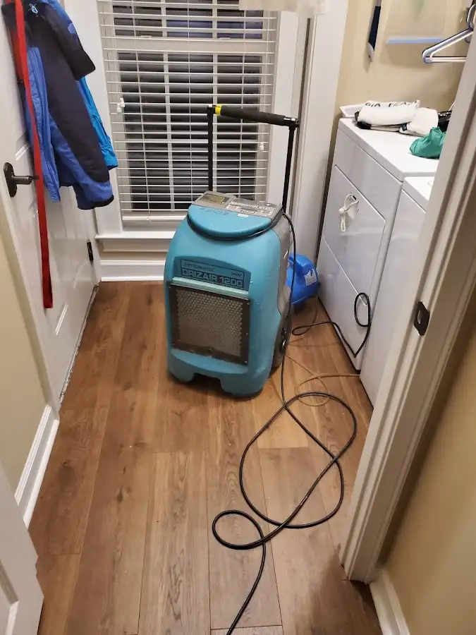 Commercial dehumidifier deployed for Flood Damage Cleanup in Whitpain