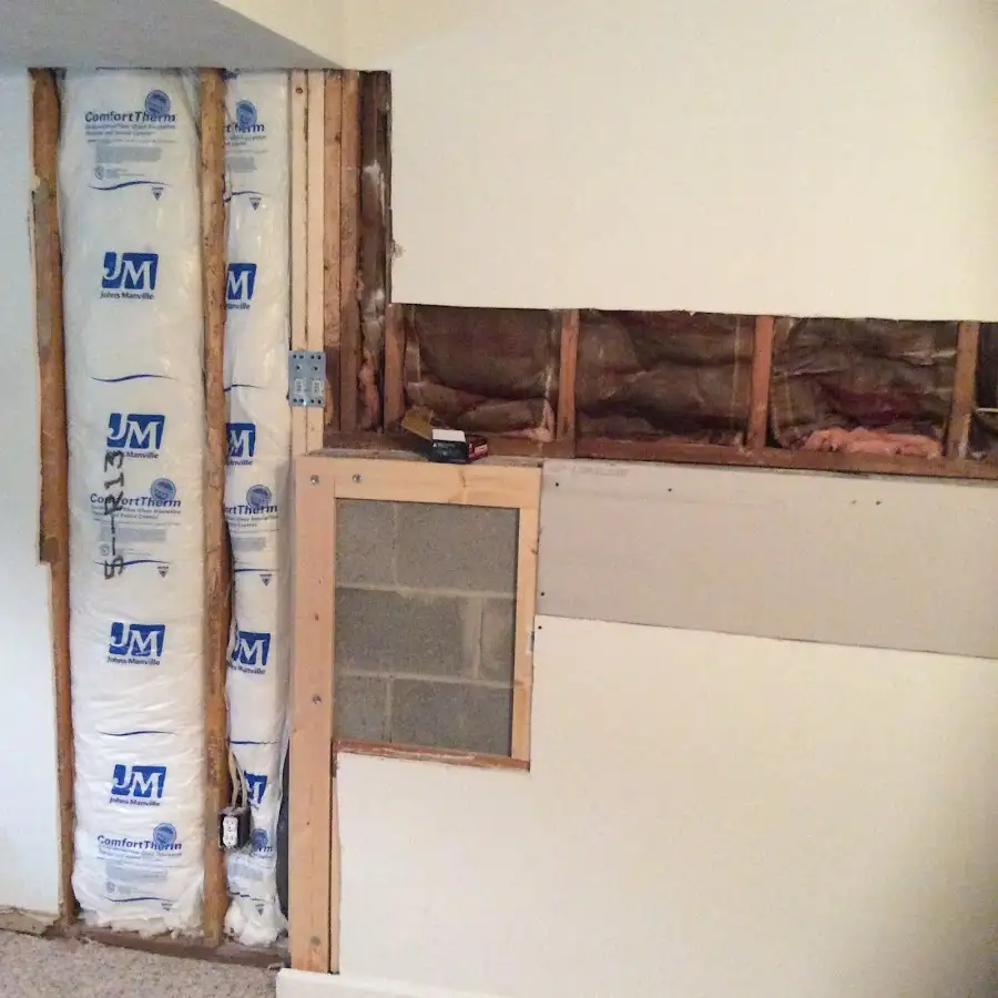 Wall insulation replacement during Structural Drying in Whitpain